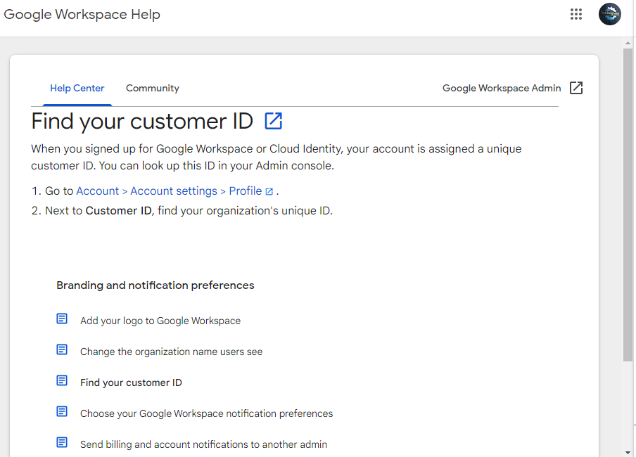 Find Your Google Customer id