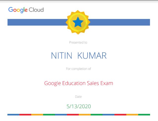 GSuite Education Certificate